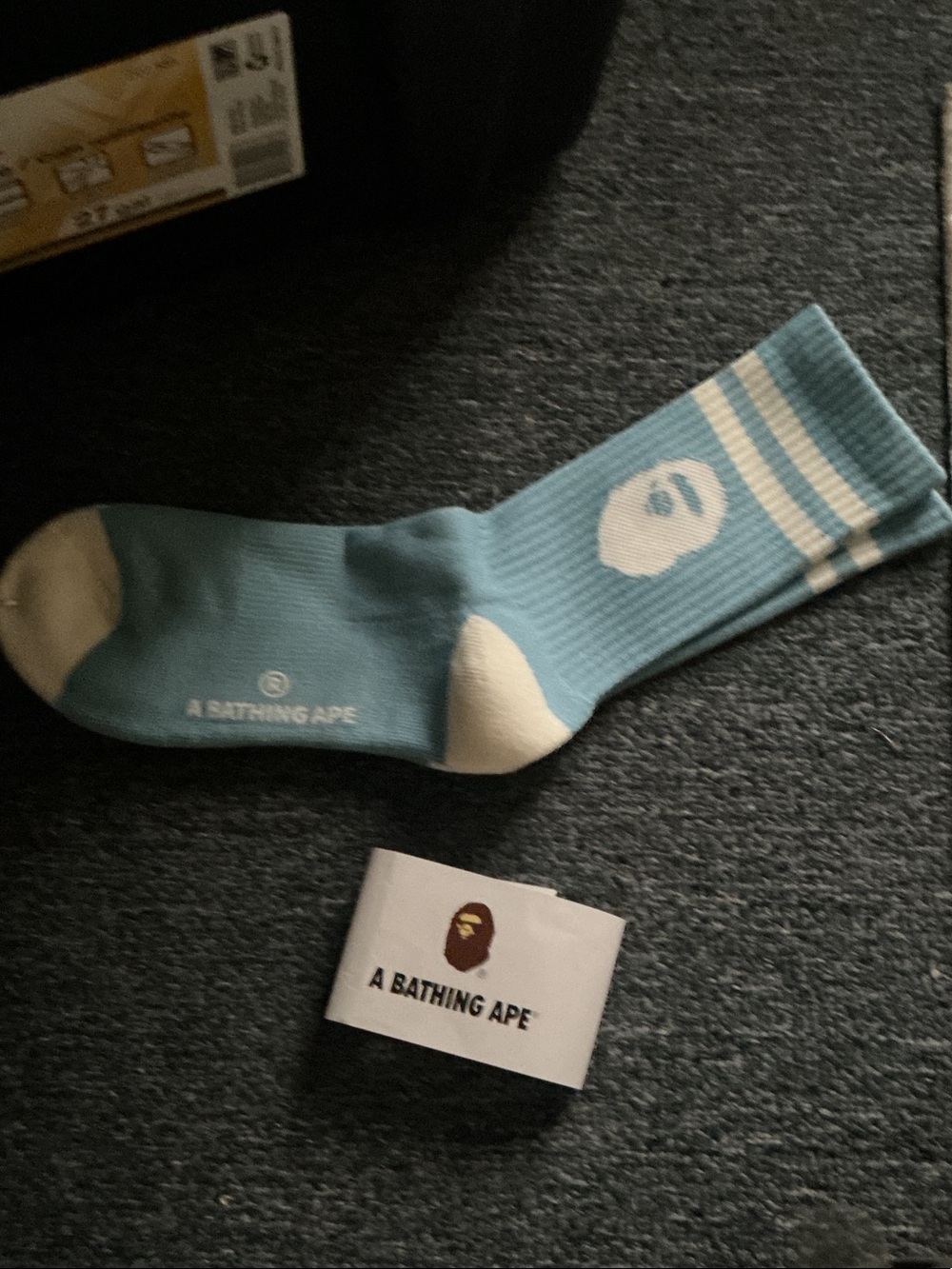 Light Blue Logo Crew Socks